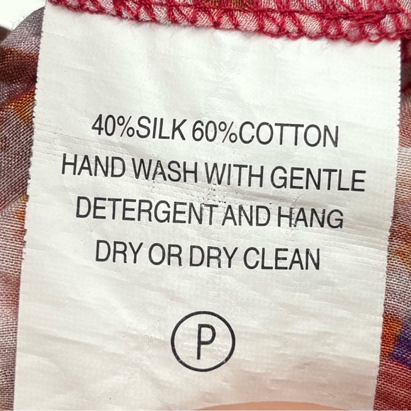 NWOT Marie Oliver Flowy Silk Blouse Pink Purple Large - Picture 4 of 4